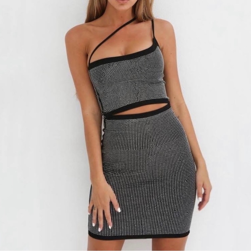 I.AM.GIA Aurora Rhinestone Cutout Dress